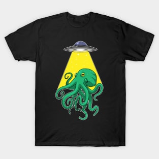 Octopus Spaceship Space T-Shirt